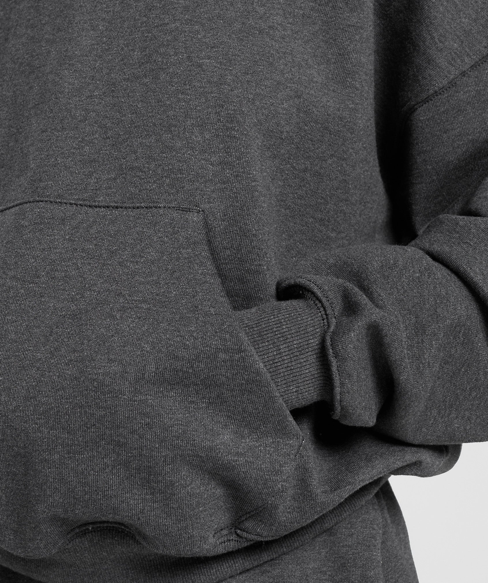 Rest Day Sweats 1/2 Zip Pullover Black Core Marl