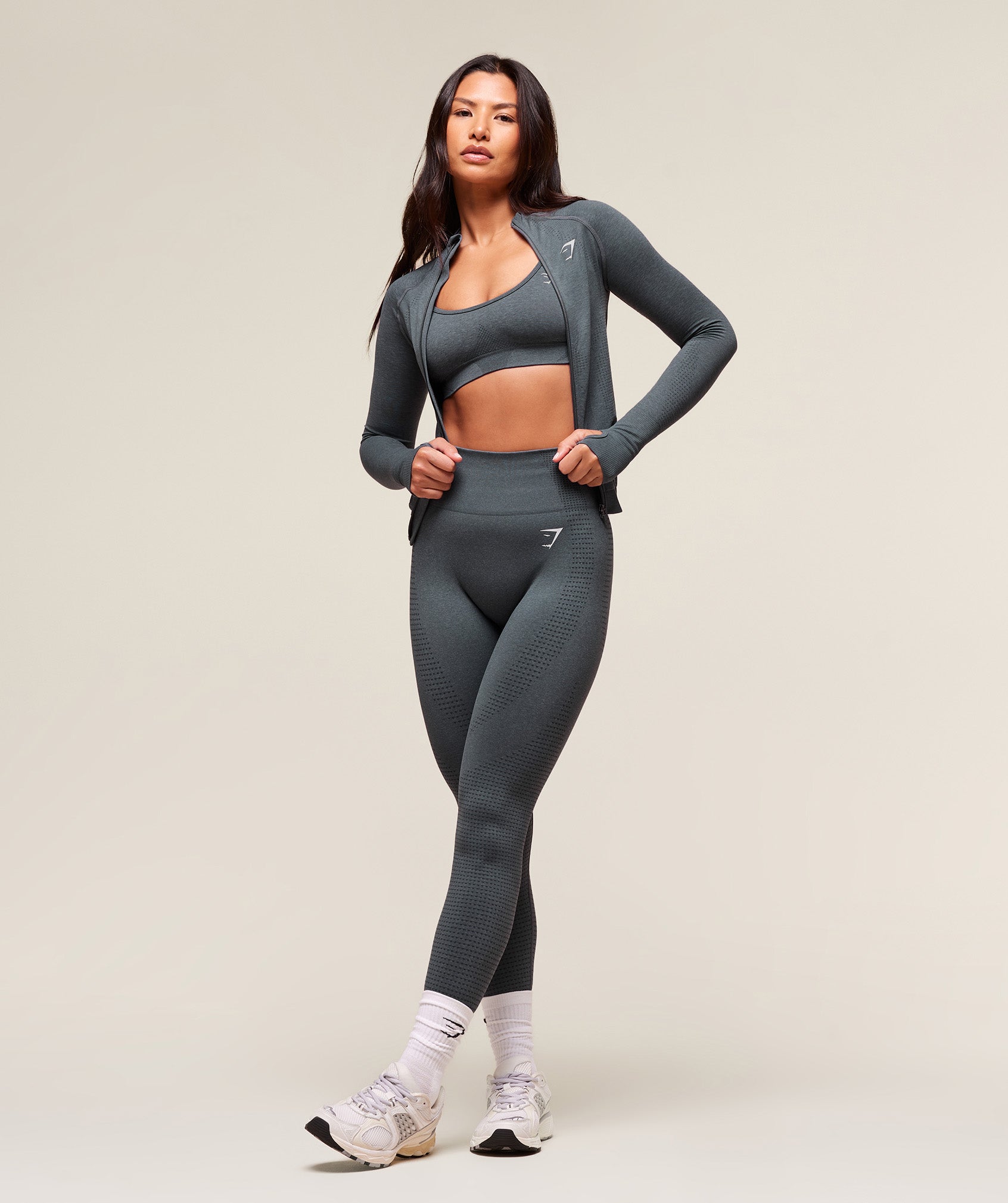 Vital Tight Tracktop Strong Grey Marl