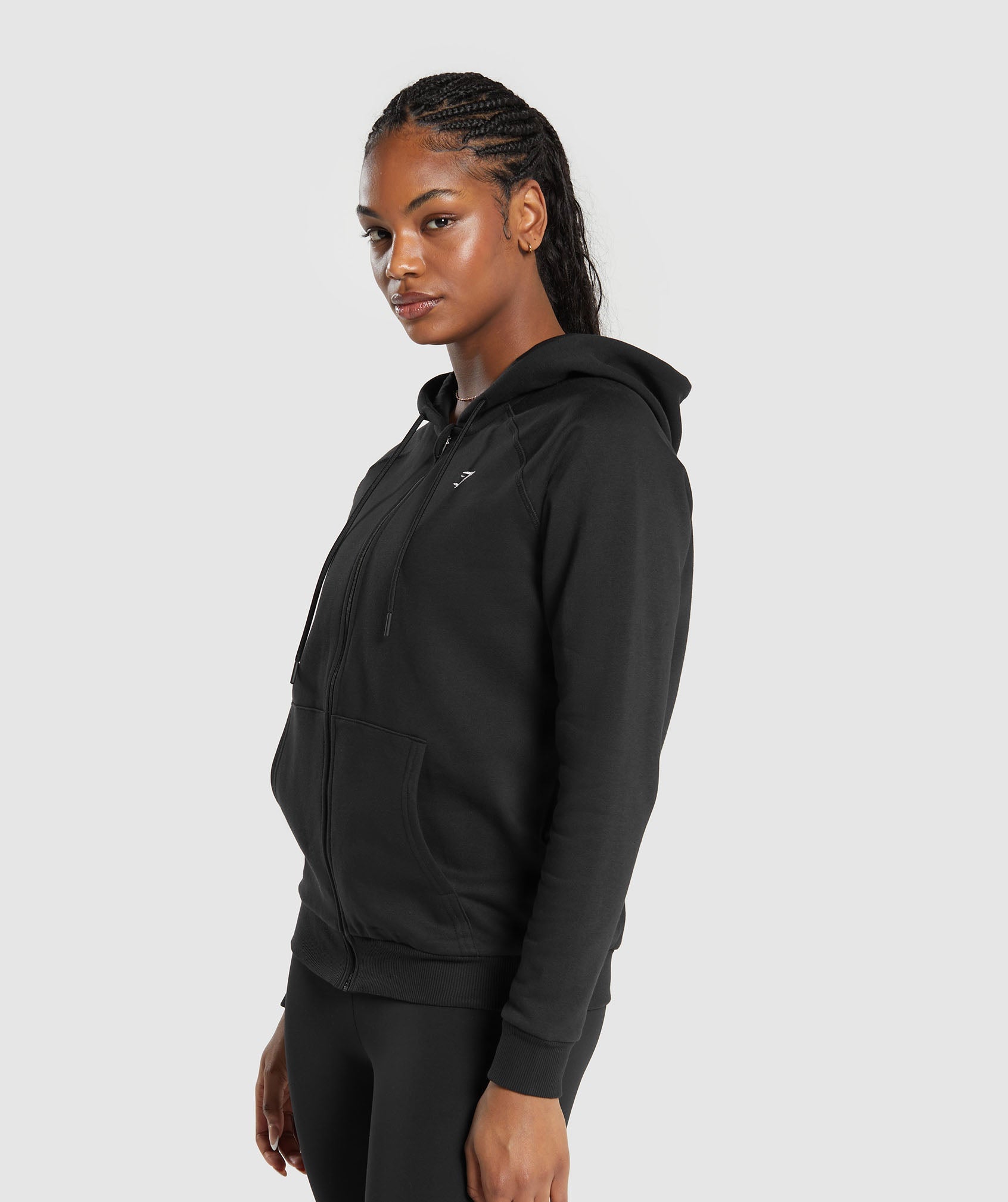 Training Fleece Zip Hoodie Black