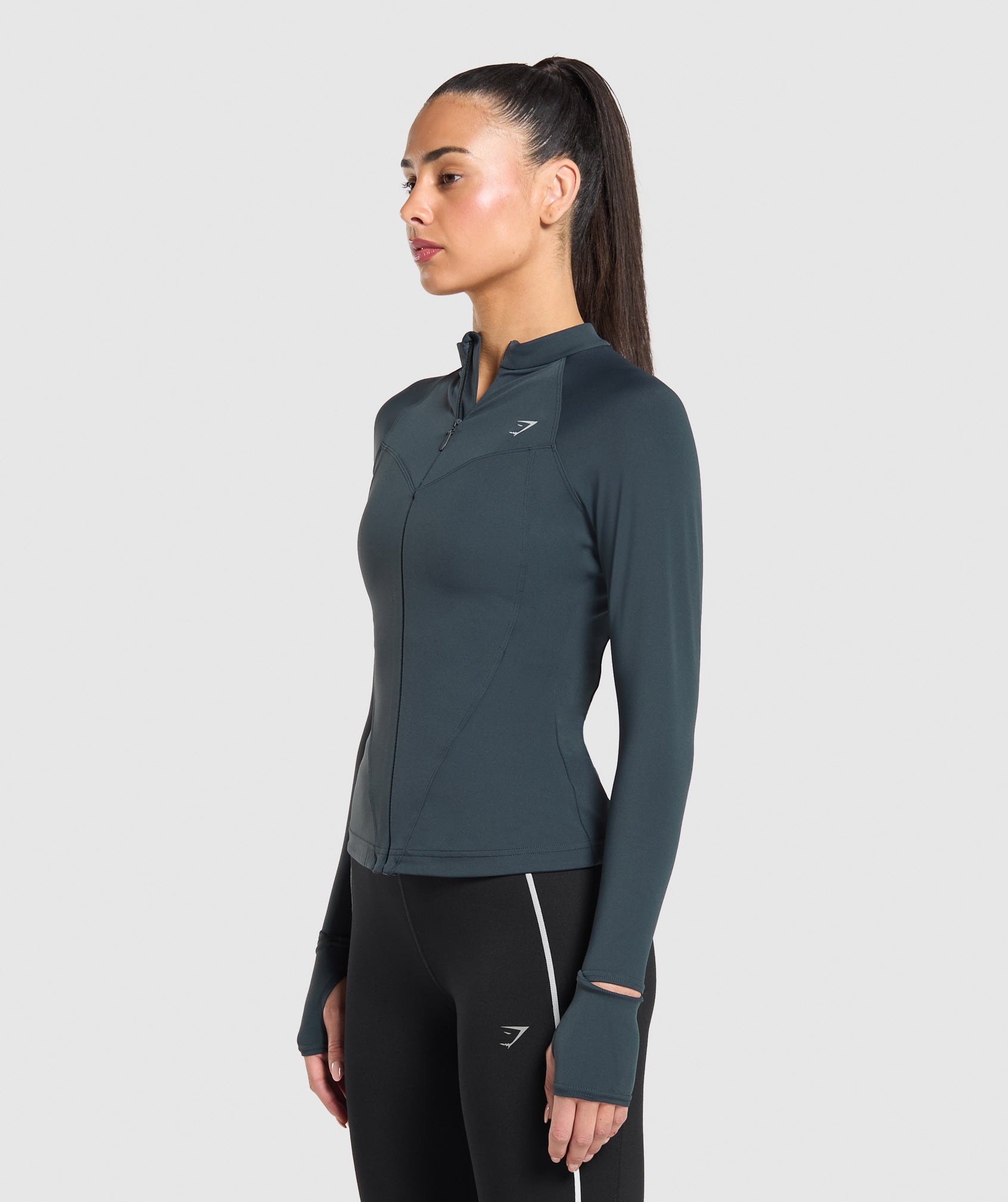 Running Full Zip Jacket Darkest Teal