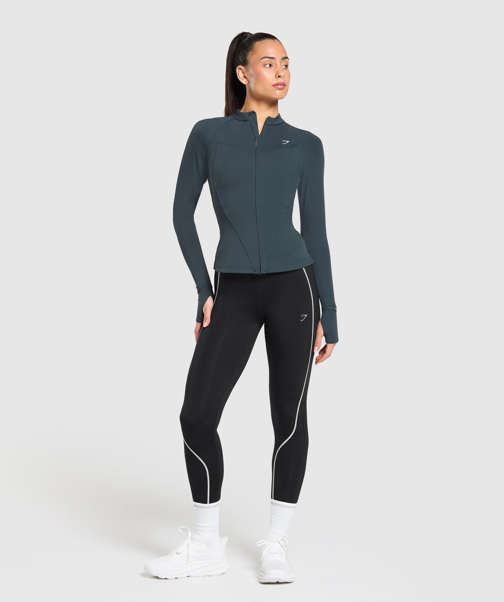 Running Full Zip Jacket Darkest Teal