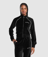 Velour Tracktop Black
