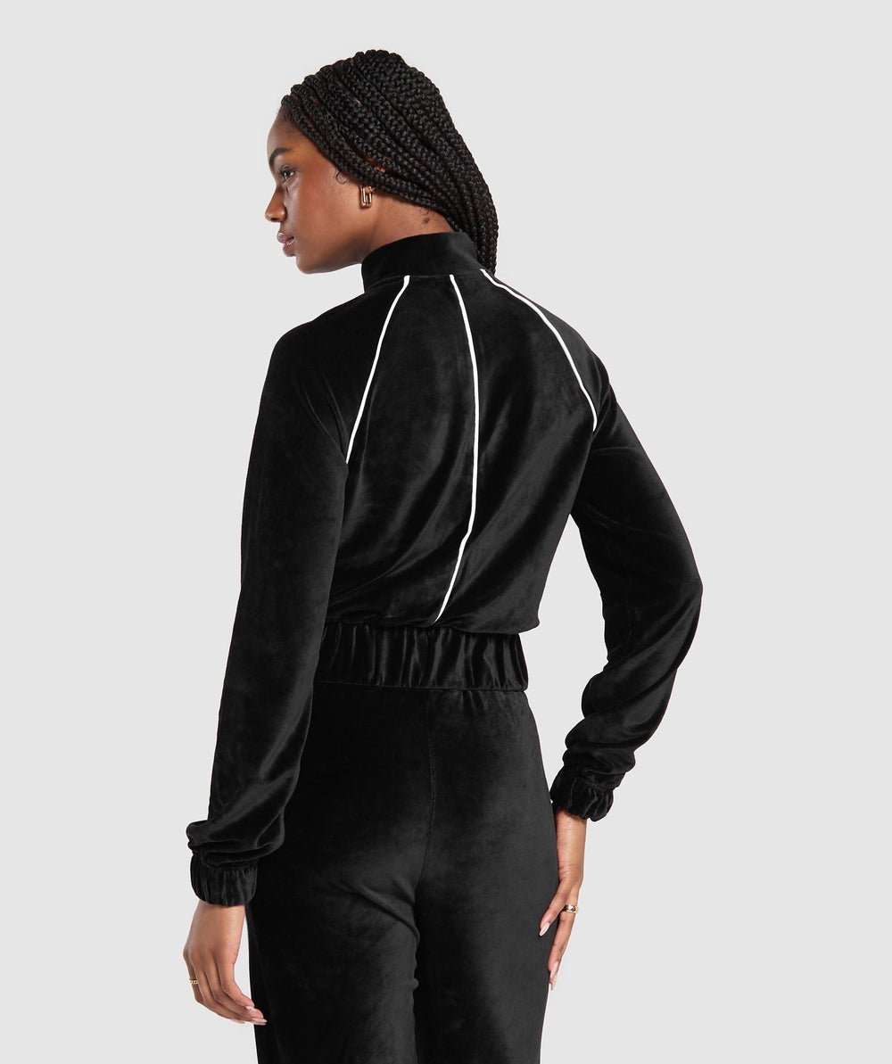Velour Tracktop Black