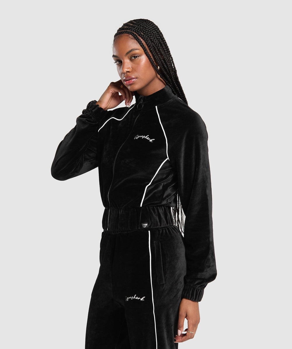 Velour Tracktop Black