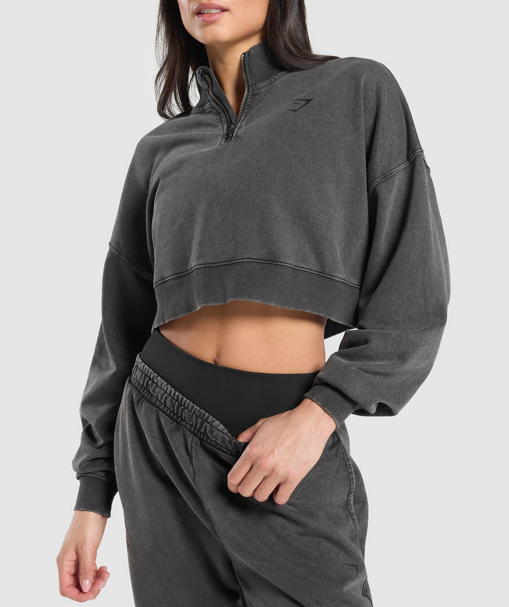 Whitney 1/4 Zip Black