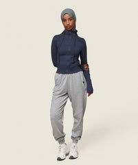 GS x Leana Deeb Hooded Midi Top Midnight Blue