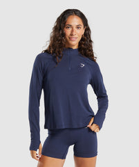 Vital 1/4 Zip Heavy Blue/ Marl