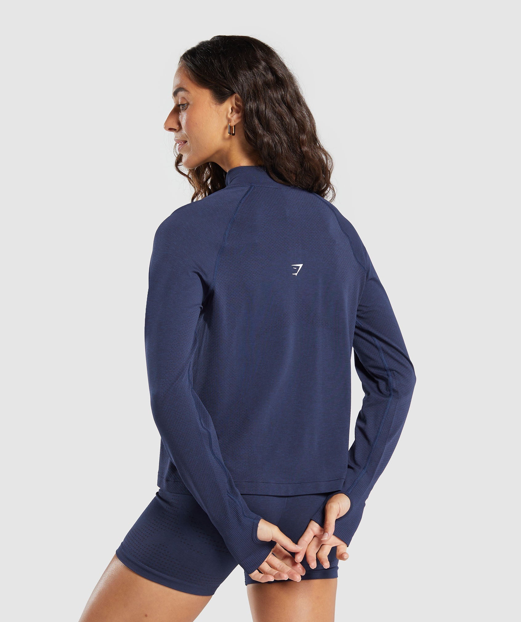 Vital 1/4 Zip Heavy Blue/ Marl