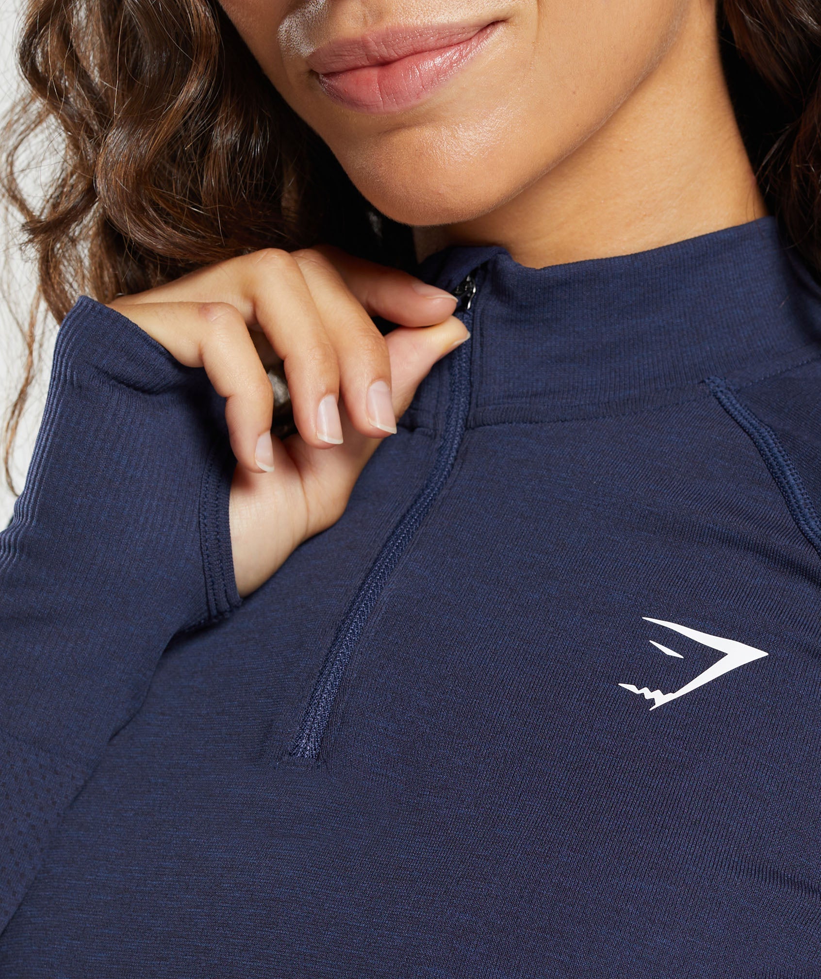 Vital 1/4 Zip Heavy Blue/ Marl
