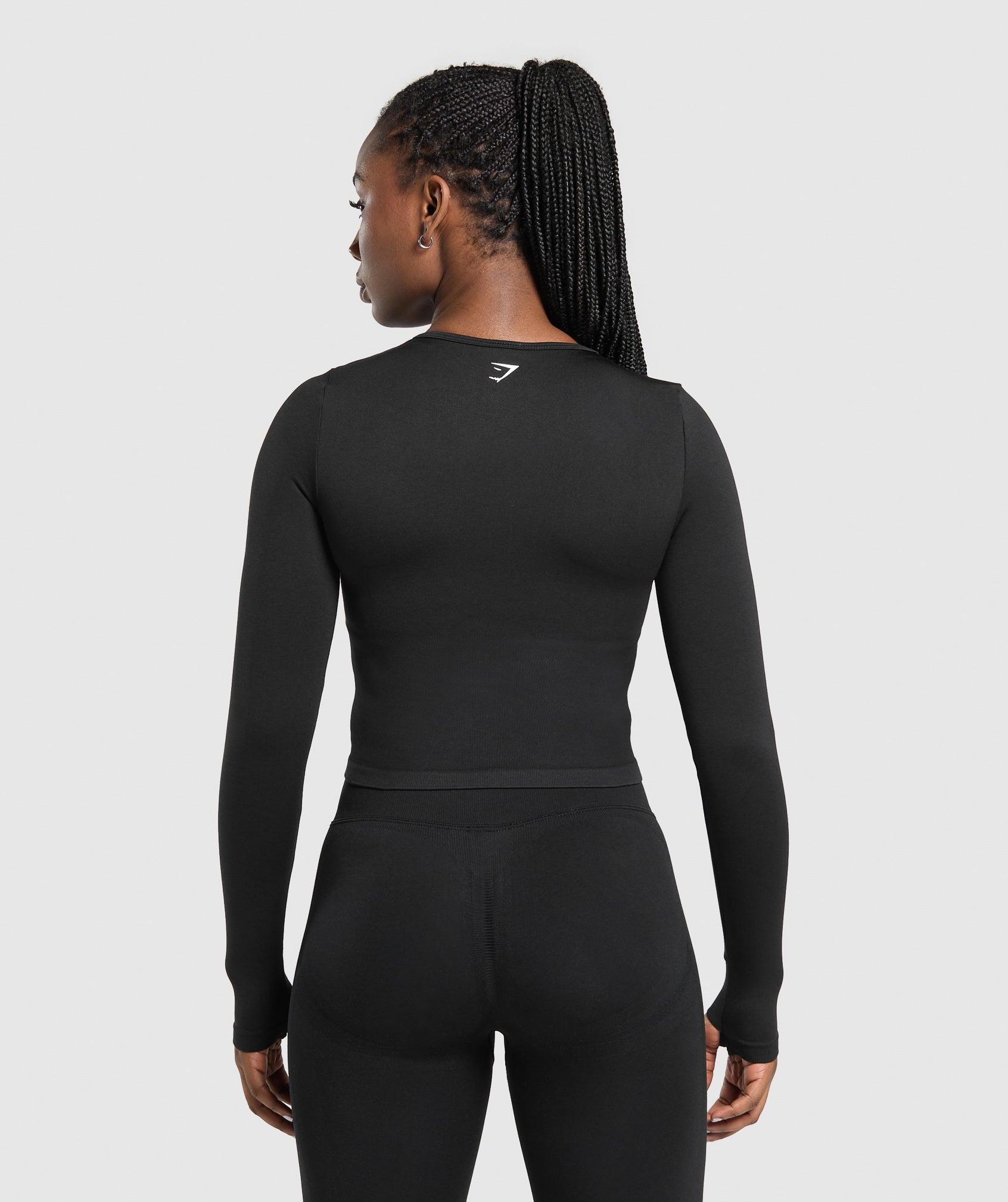 Lift Seamless Zip Up Jacket Black/Black Marl