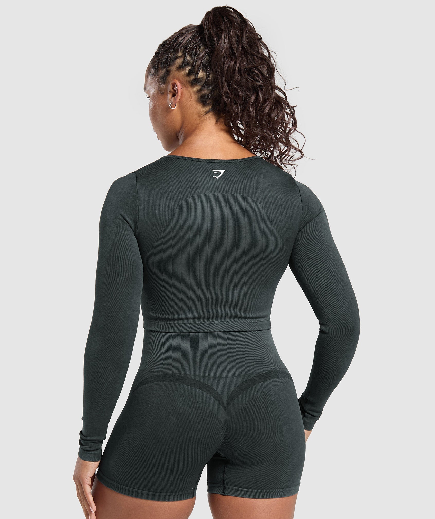 Gains Seamless Washed Zip Up Jacket Black