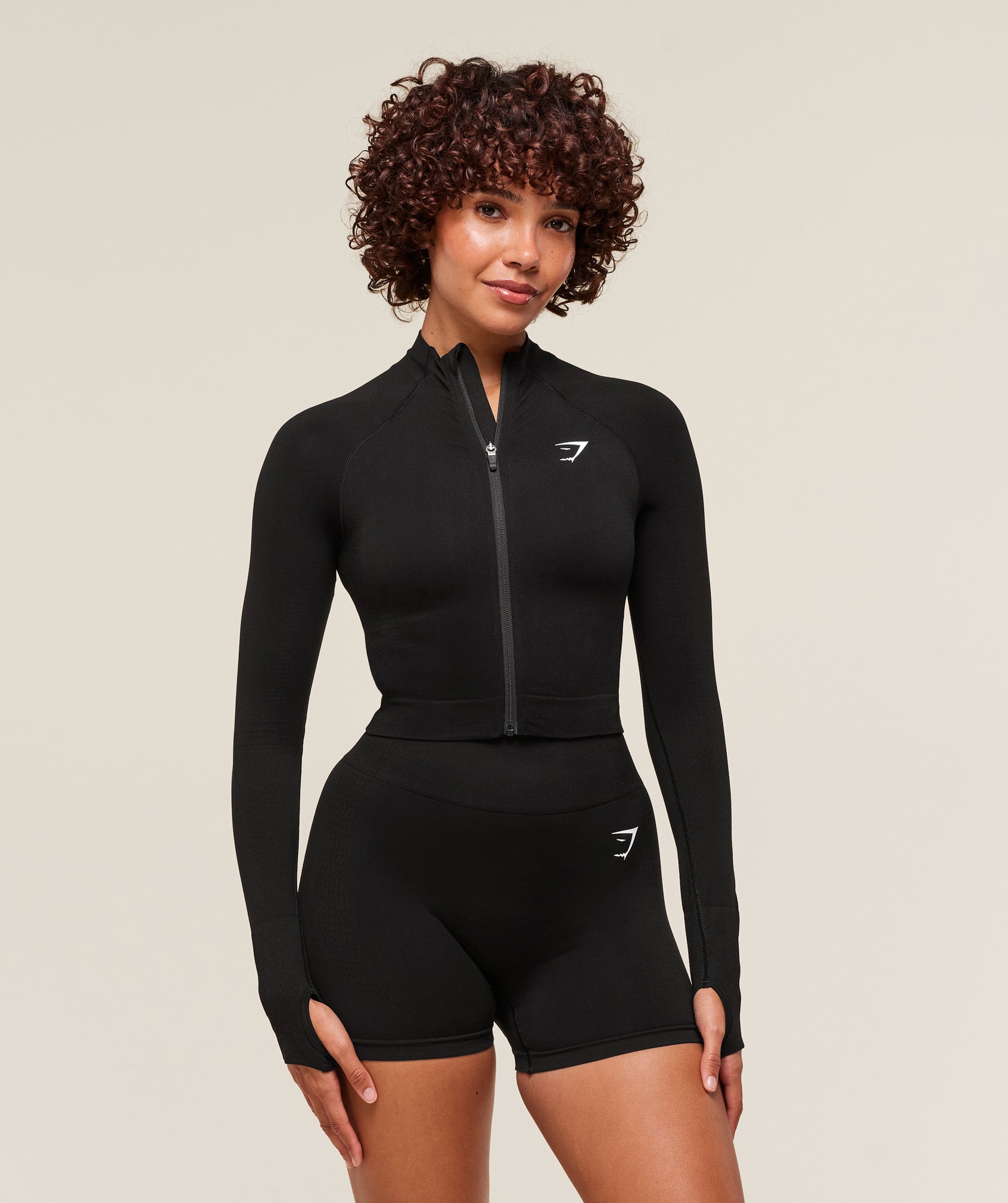 Vital Midi Zip Up Jacket Black