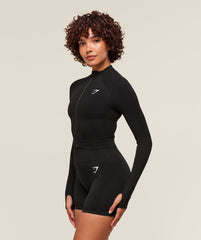 Vital Midi Zip Up Jacket Black