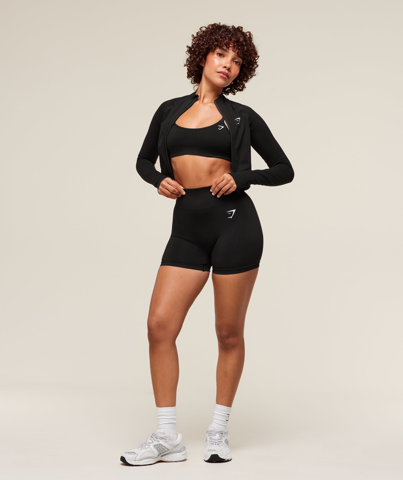 Vital Midi Zip Up Jacket Black