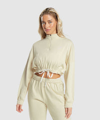 Lifting Lightweight 1/4 Zip Pullover Ecru White