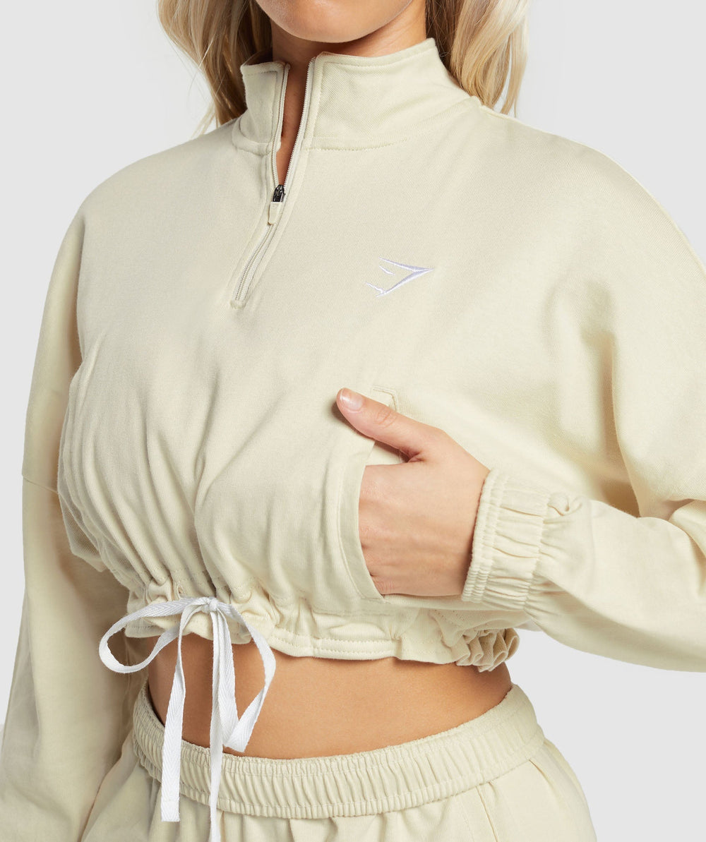 Lifting Lightweight 1/4 Zip Pullover Ecru White