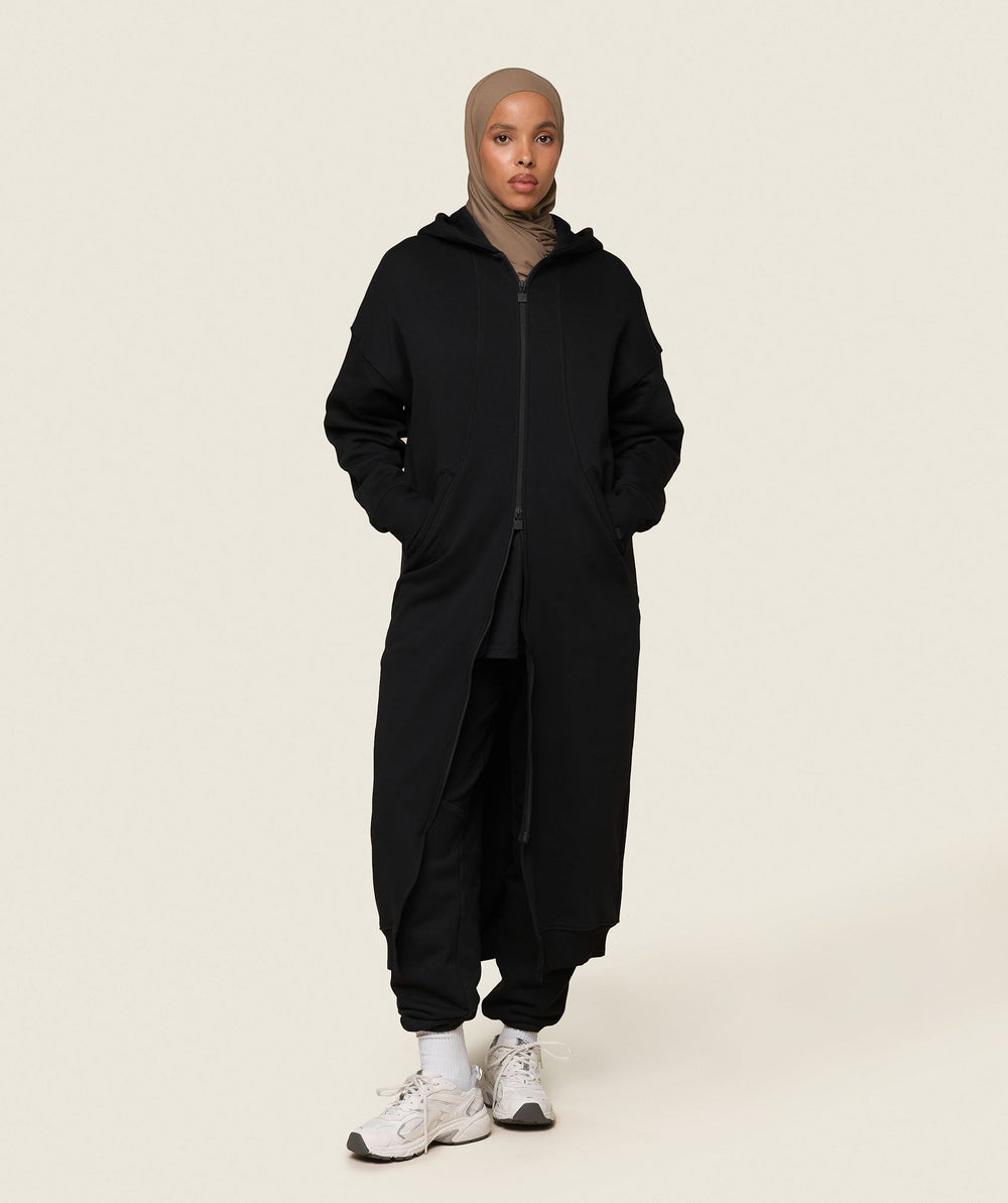 GS x Leana Deeb Oversized Longline Zip Through Black
