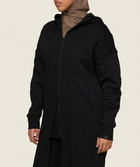 GS x Leana Deeb Oversized Longline Zip Through Black