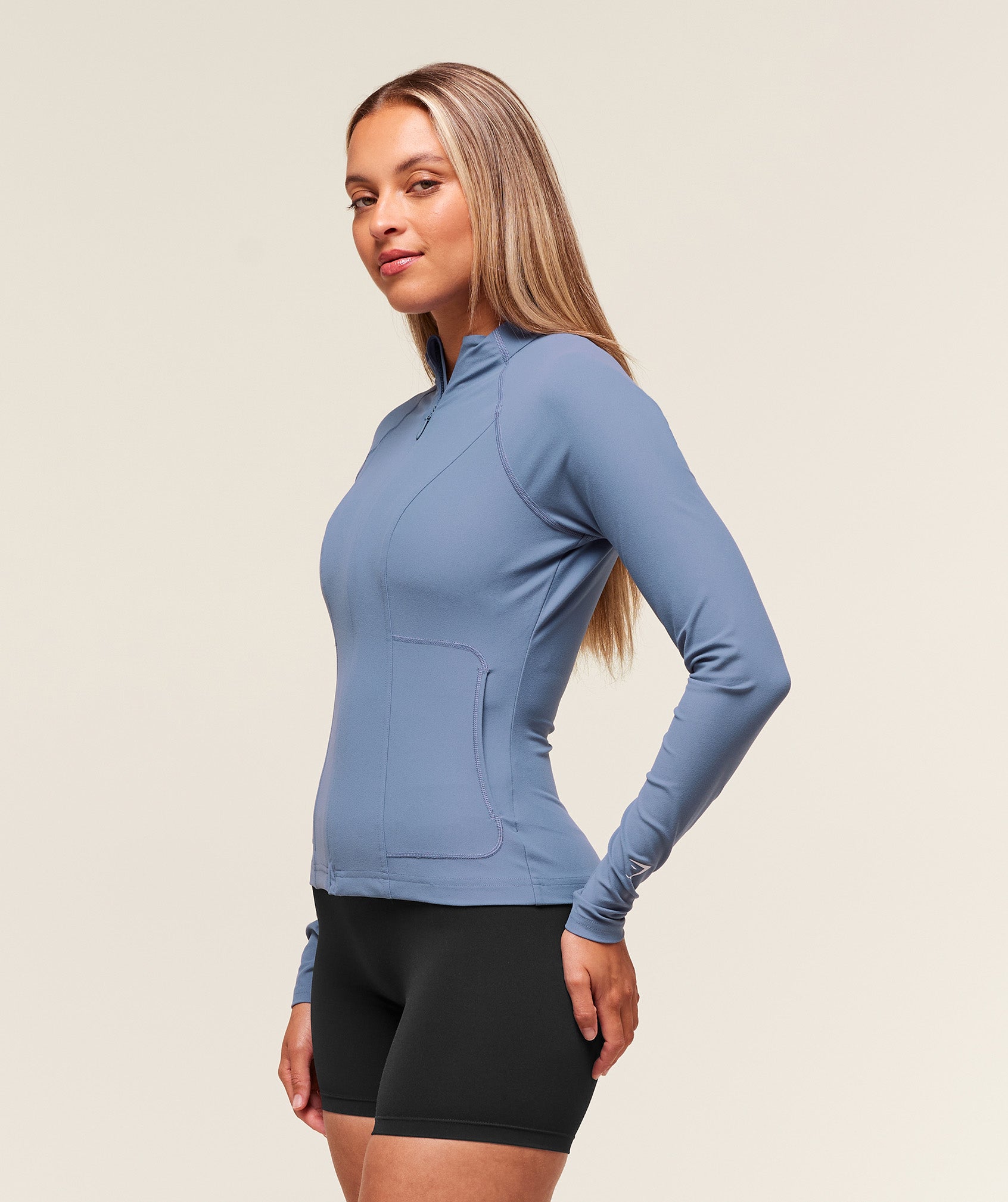 Conditioning Full Zip Jacket Worn Blue