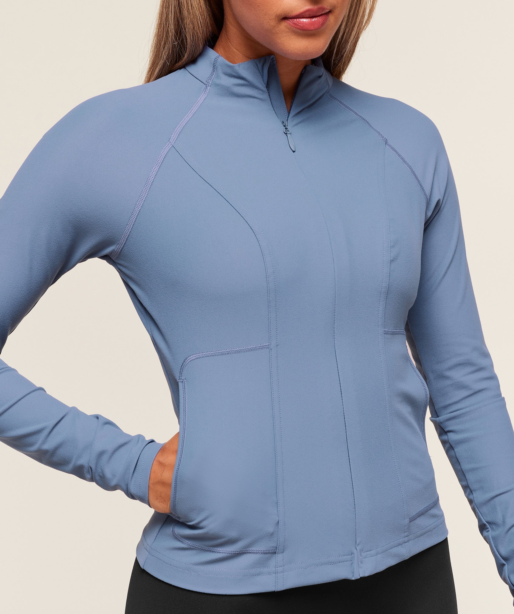 Conditioning Full Zip Jacket Worn Blue