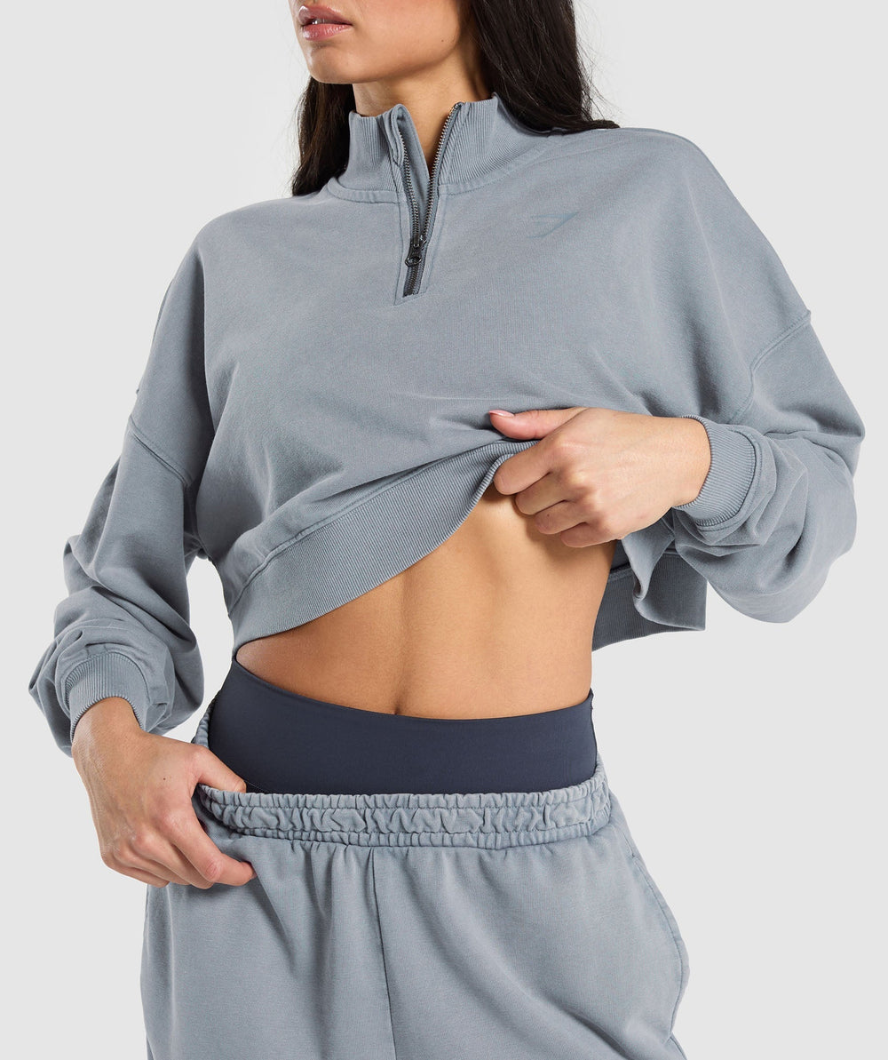 Whitney 1/4 Zip Iron Blue