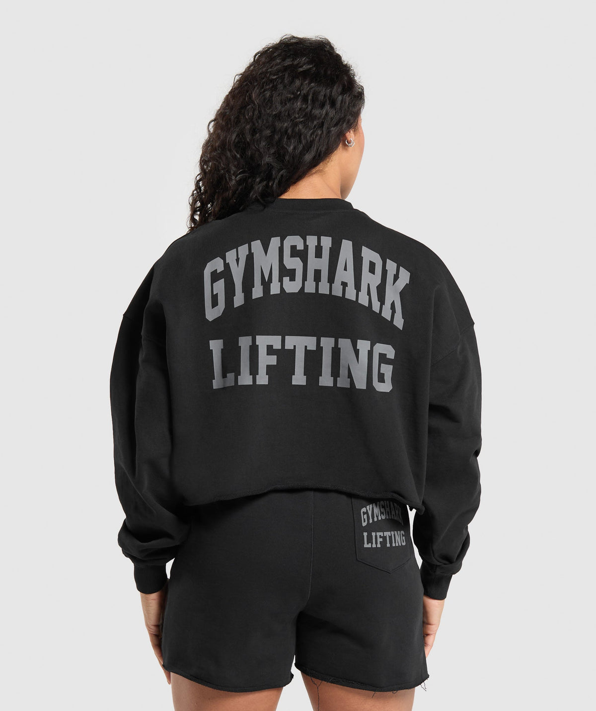 Lifting Graphic Midi Sweatshirt Black