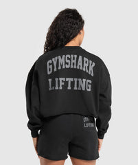 Lifting Graphic Midi Sweatshirt Black