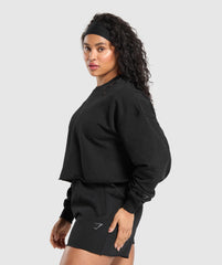 Lifting Graphic Midi Sweatshirt Black
