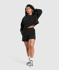 Lifting Graphic Midi Sweatshirt Black