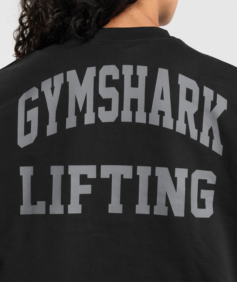 Lifting Graphic Midi Sweatshirt Black