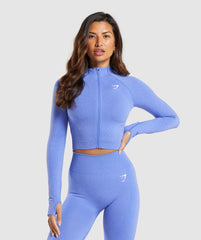Vital Midi Zip Up Jacket Lift Blue Marl