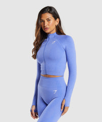 Vital Midi Zip Up Jacket Lift Blue Marl