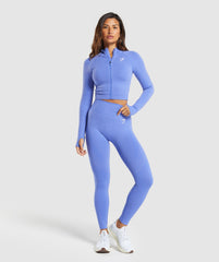 Vital Midi Zip Up Jacket Lift Blue Marl