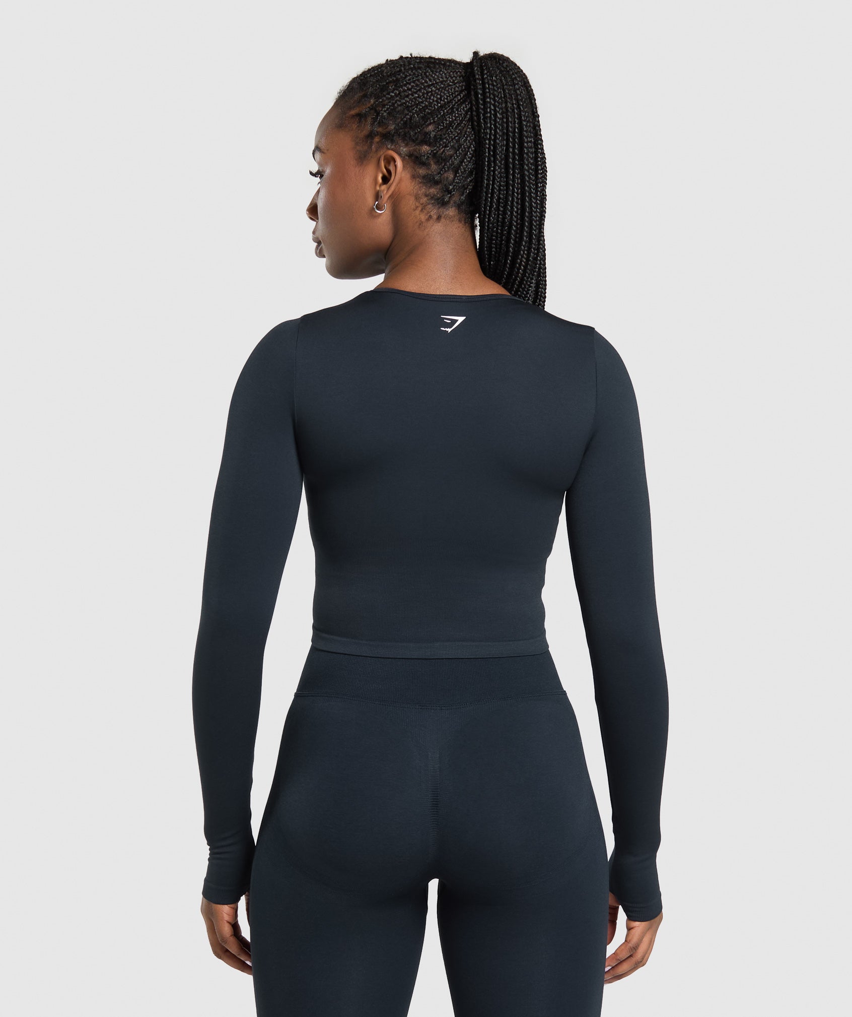 Lift Seamless Zip Up Jacket Midnight Blue/Black Marl