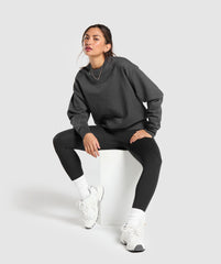 Rest Day Sweats Crew Black Core Marl