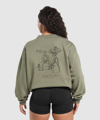Two Strong Women Sweatshirt Base Green