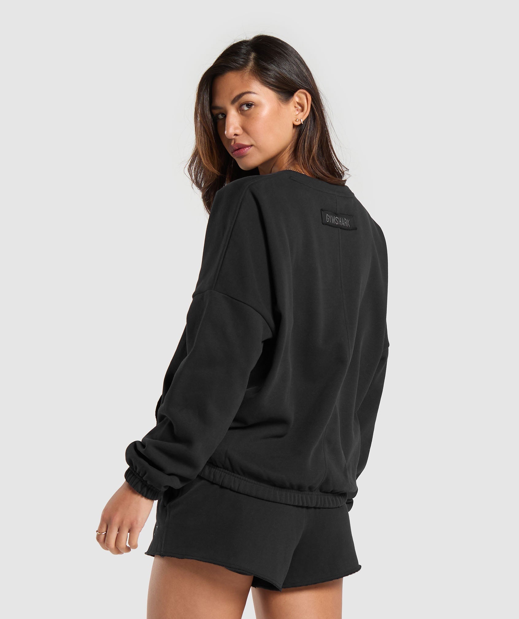 Fleece Oversized Sweatshirt Black
