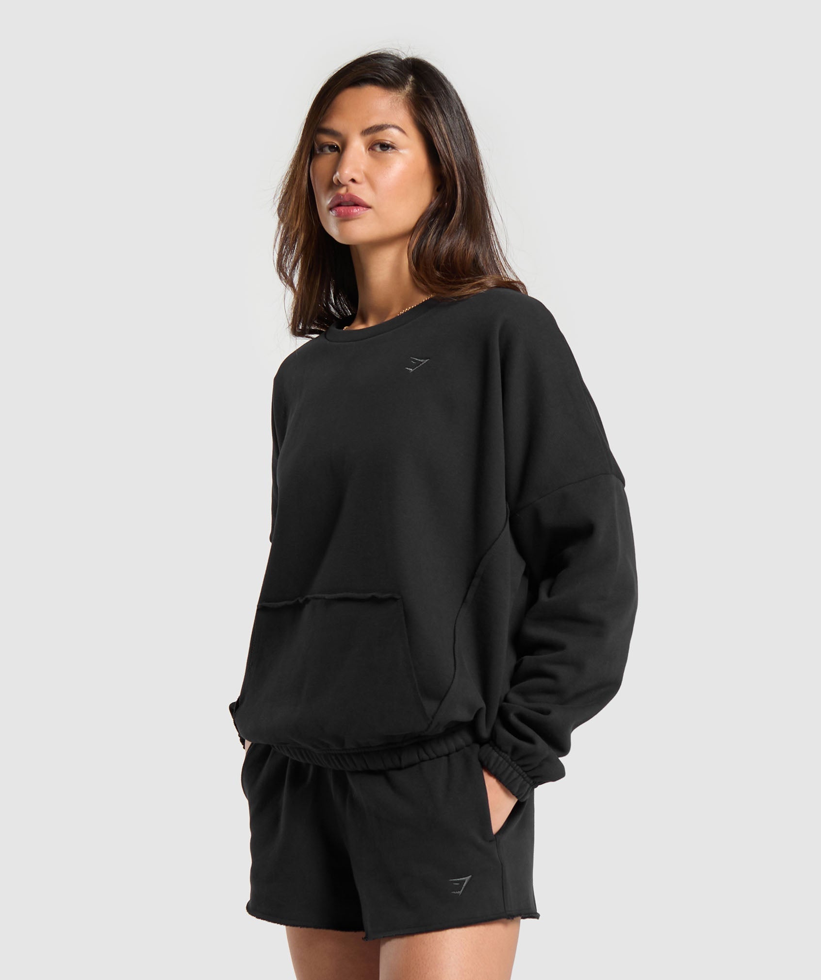 Fleece Oversized Sweatshirt Black