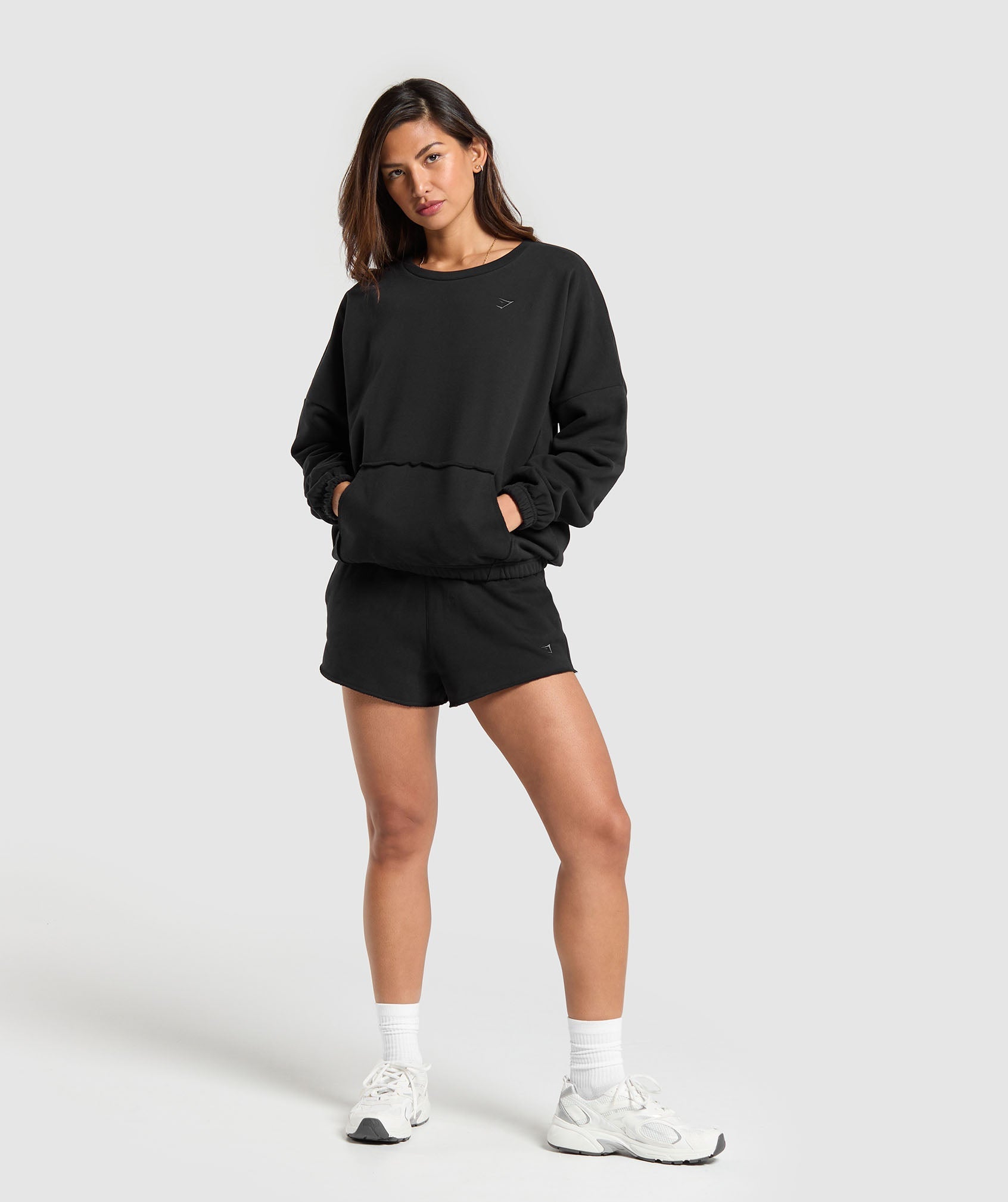 Fleece Oversized Sweatshirt Black