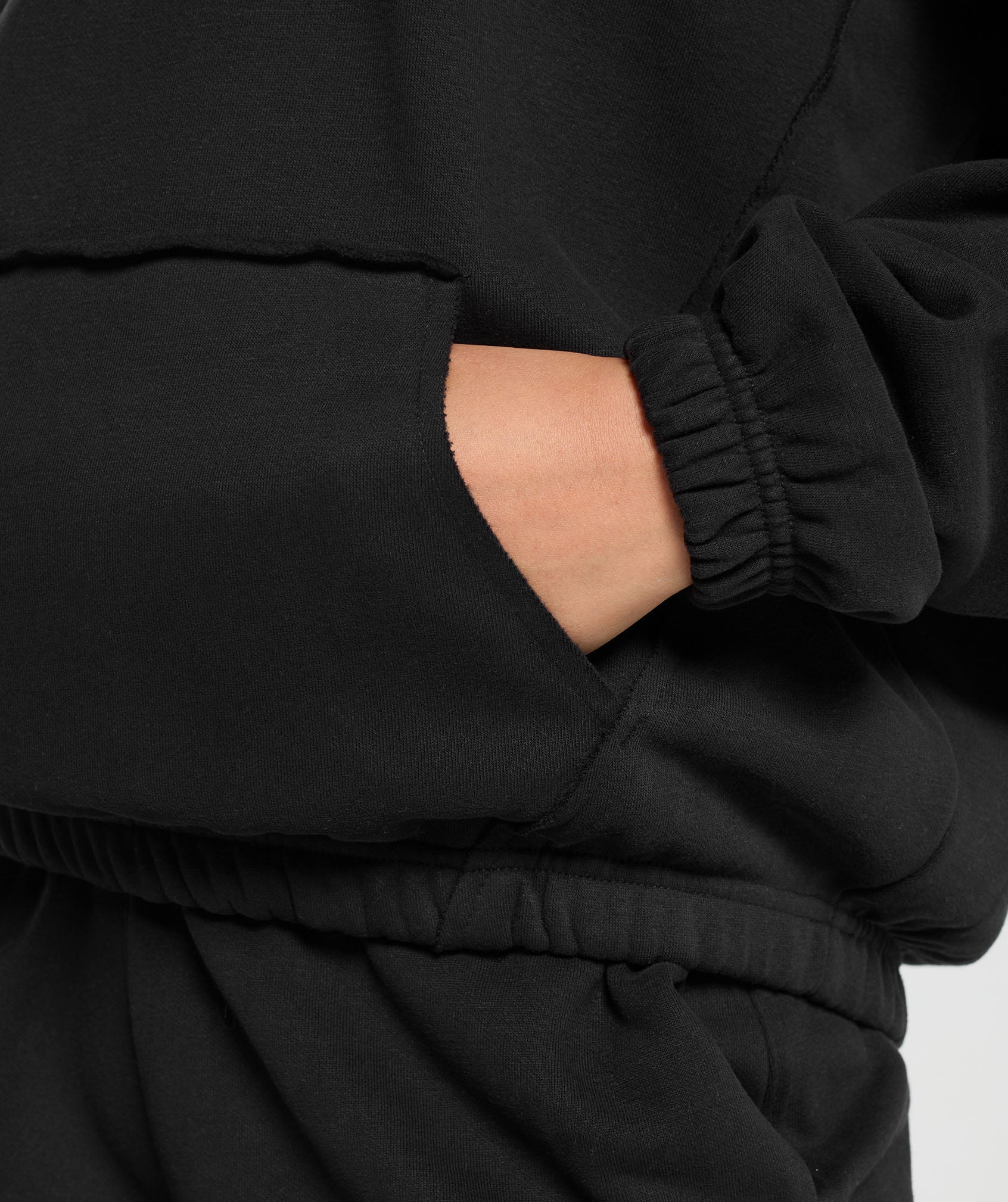 Fleece Oversized Sweatshirt Black