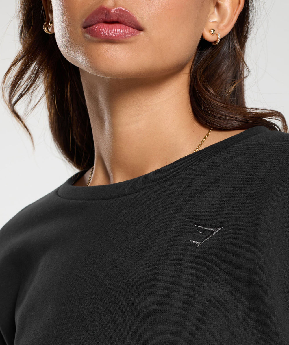 Fleece Oversized Sweatshirt Black