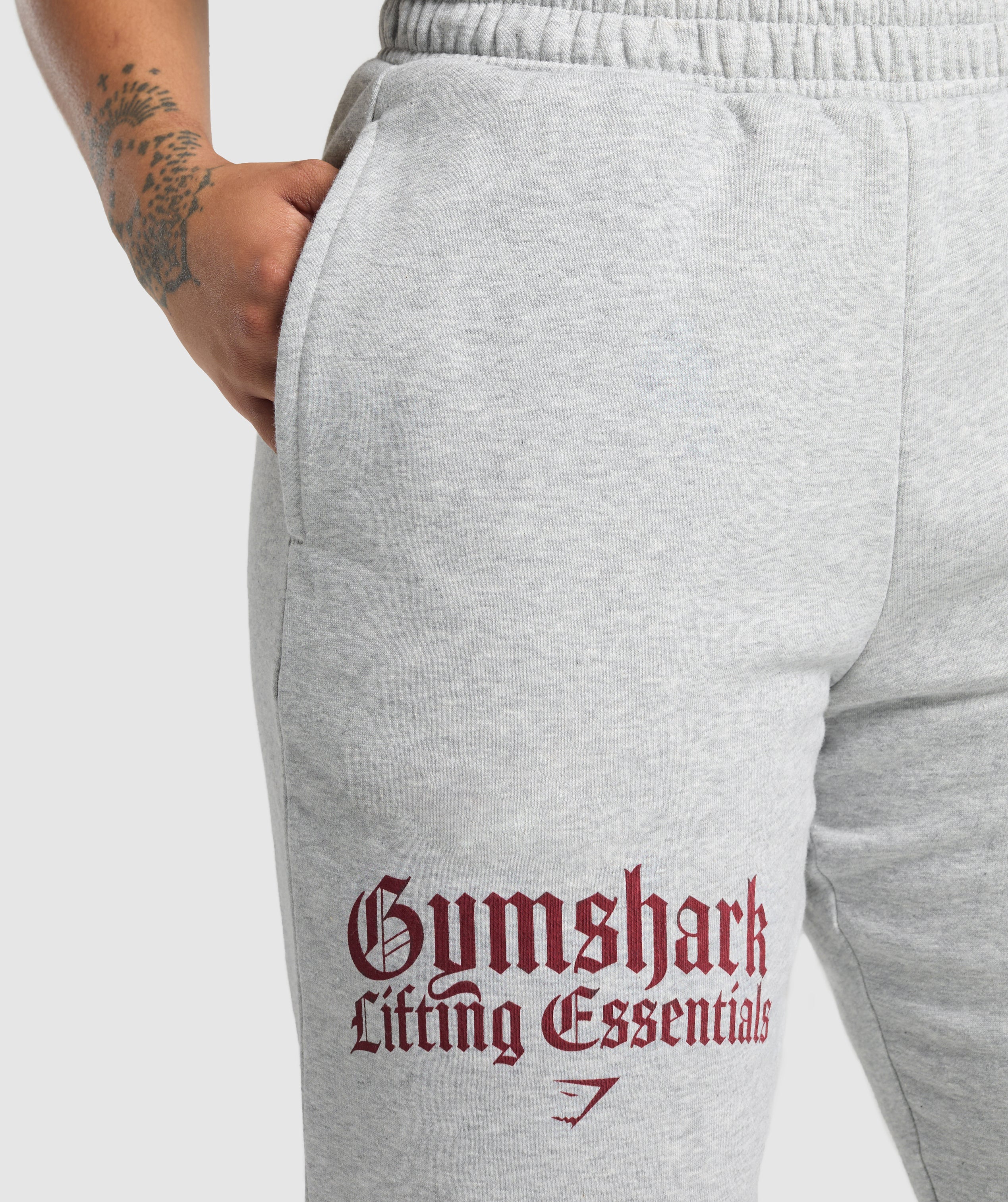 Lifting Essentials Oversized Joggers Light Grey Core Marl