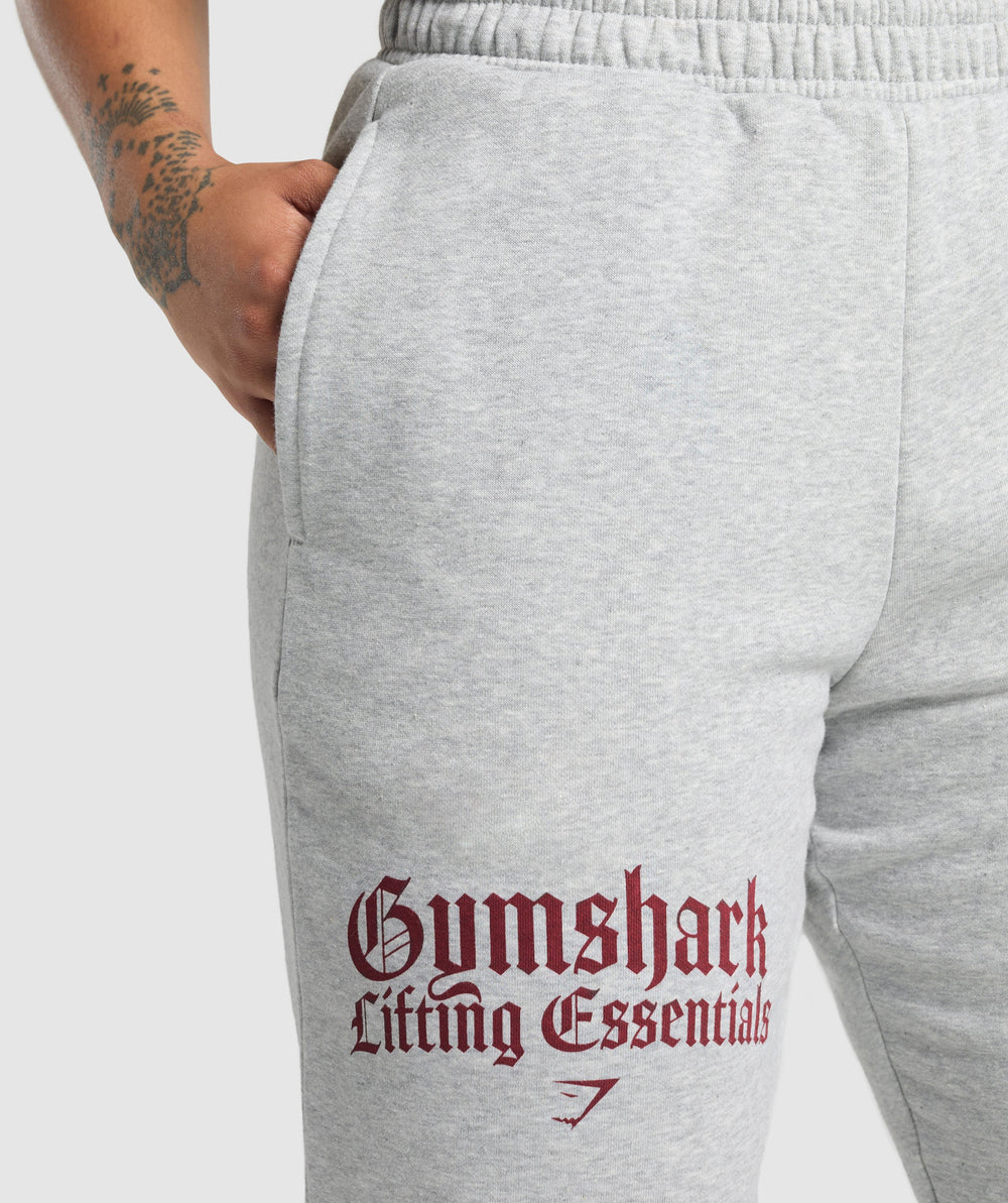 Lifting Essentials Oversized Joggers Light Grey Core Marl