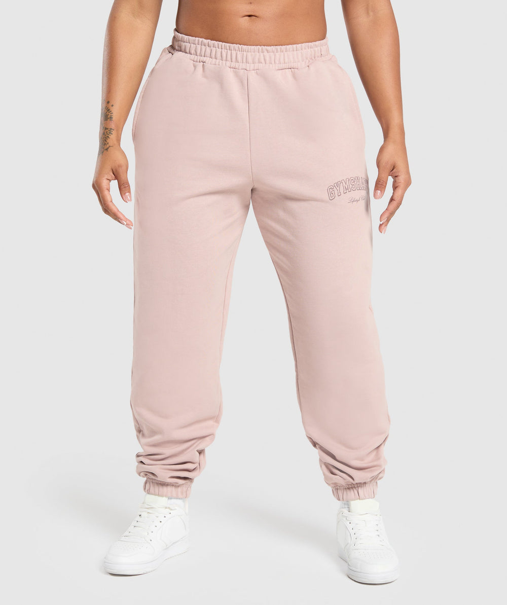 Campus Classics Graphic Joggers Muted Pink