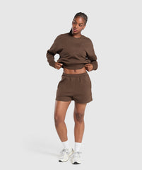 Rest Day Sweats Oversized Crew Brown Marl
