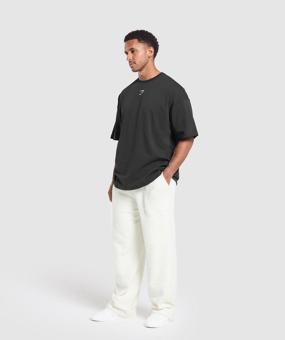 Knitted Straight Leg Joggers Skylight White