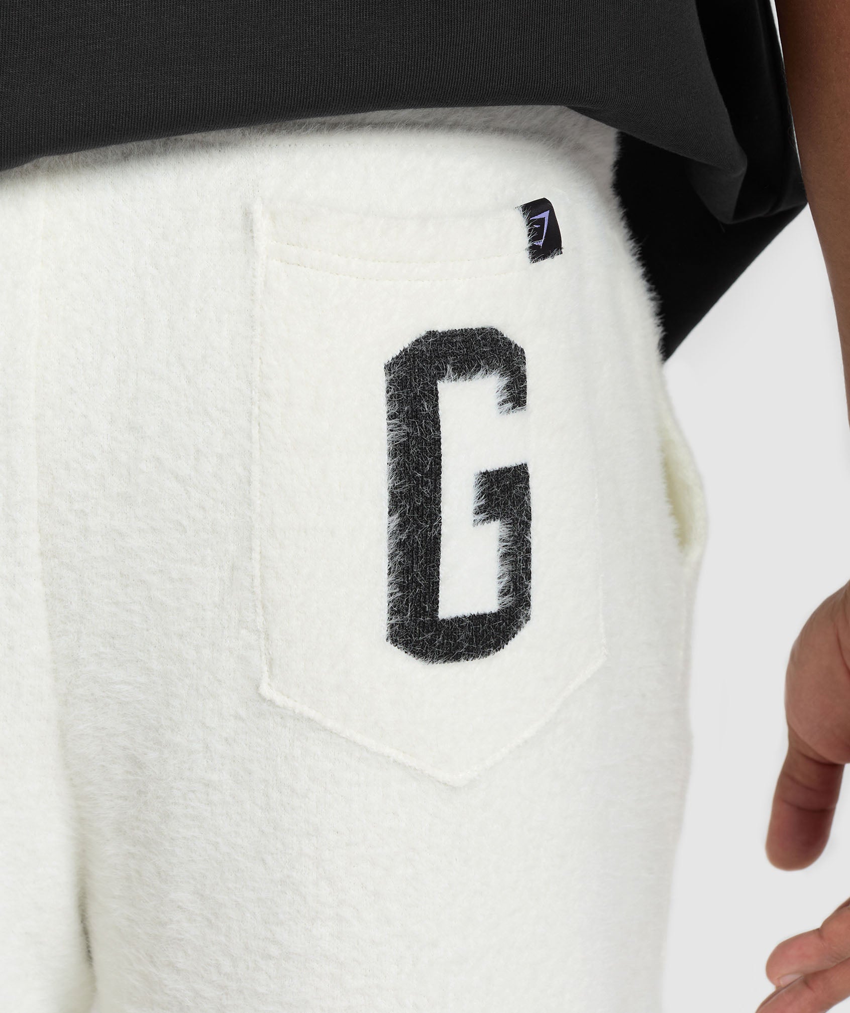 Knitted Straight Leg Joggers Skylight White