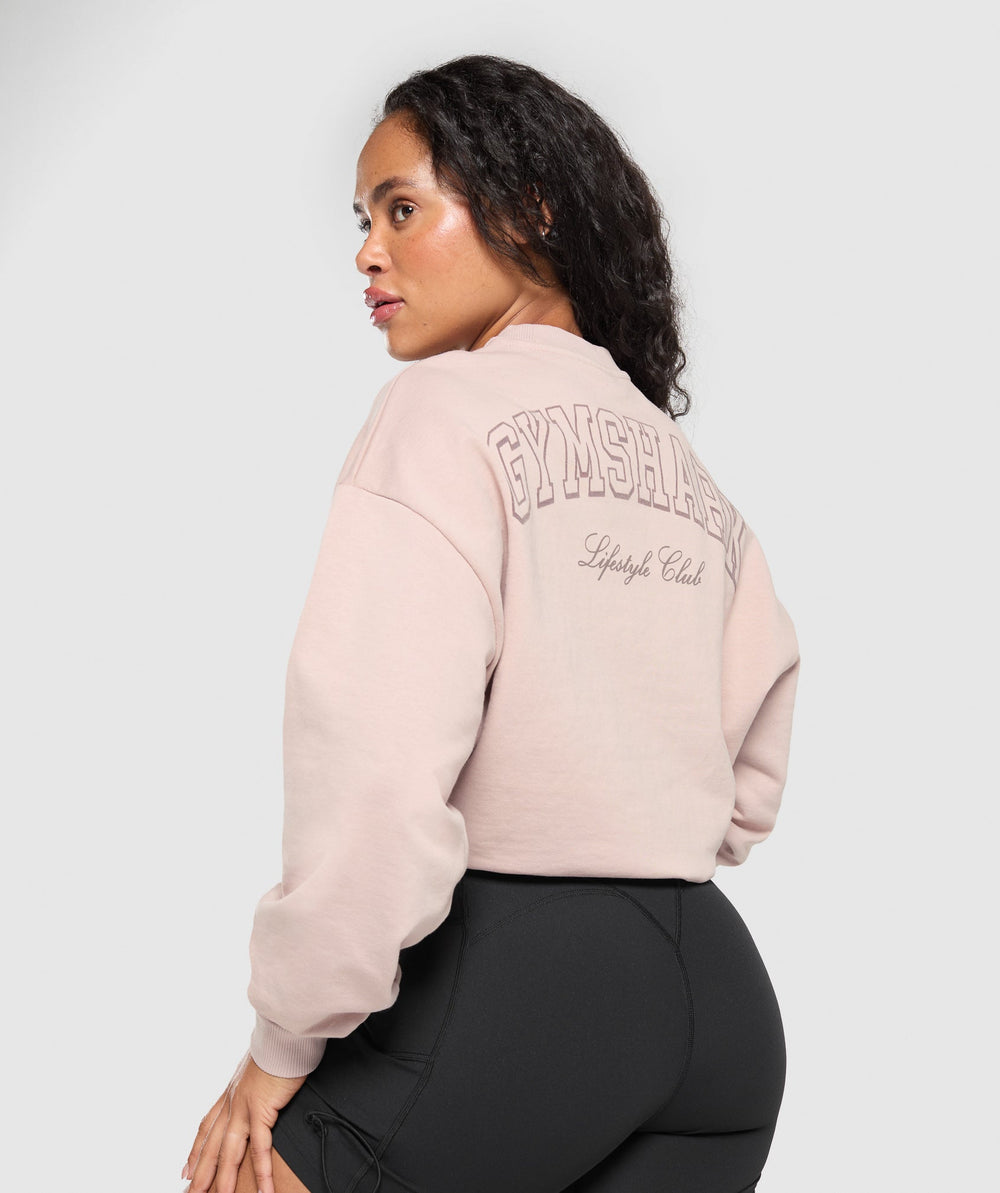 Campus Classics Graphic Sweatshirt Muted Pink
