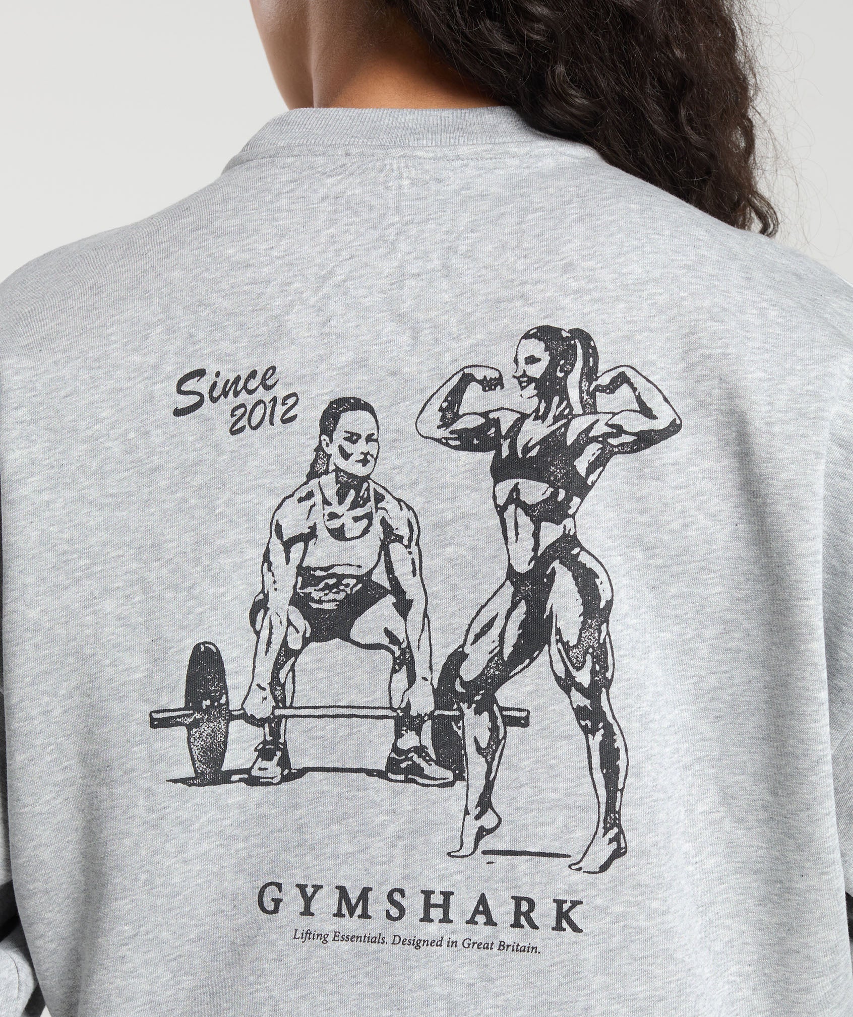 Two Strong Women Sweatshirt Light Grey Core Marl