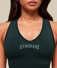Everyday Seamless Graphic Crop Tank Darkest Teal